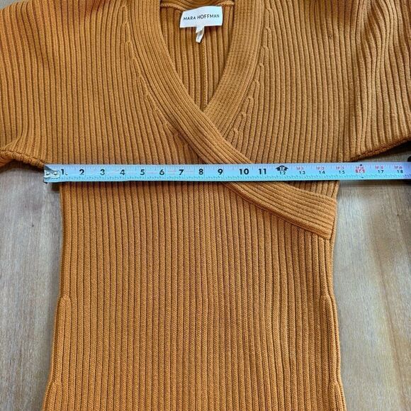 Mara Hoffman‎ Samira Long Sweater Dress Medium Long Sleeve V-Neck Knit Midi - Picture 6 of 15